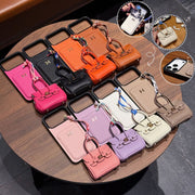Applicable to Apple 17 mobile phone case iPhone15Pro max lychee pattern card bag + earphone case mobile phone case 12 trendy girl